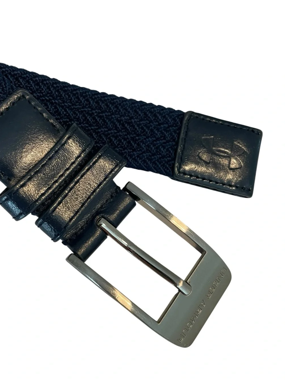 Under Armour UA Drive Belt Men’s L 32 - 40 Braided Stretch Adjustable Golf Navy